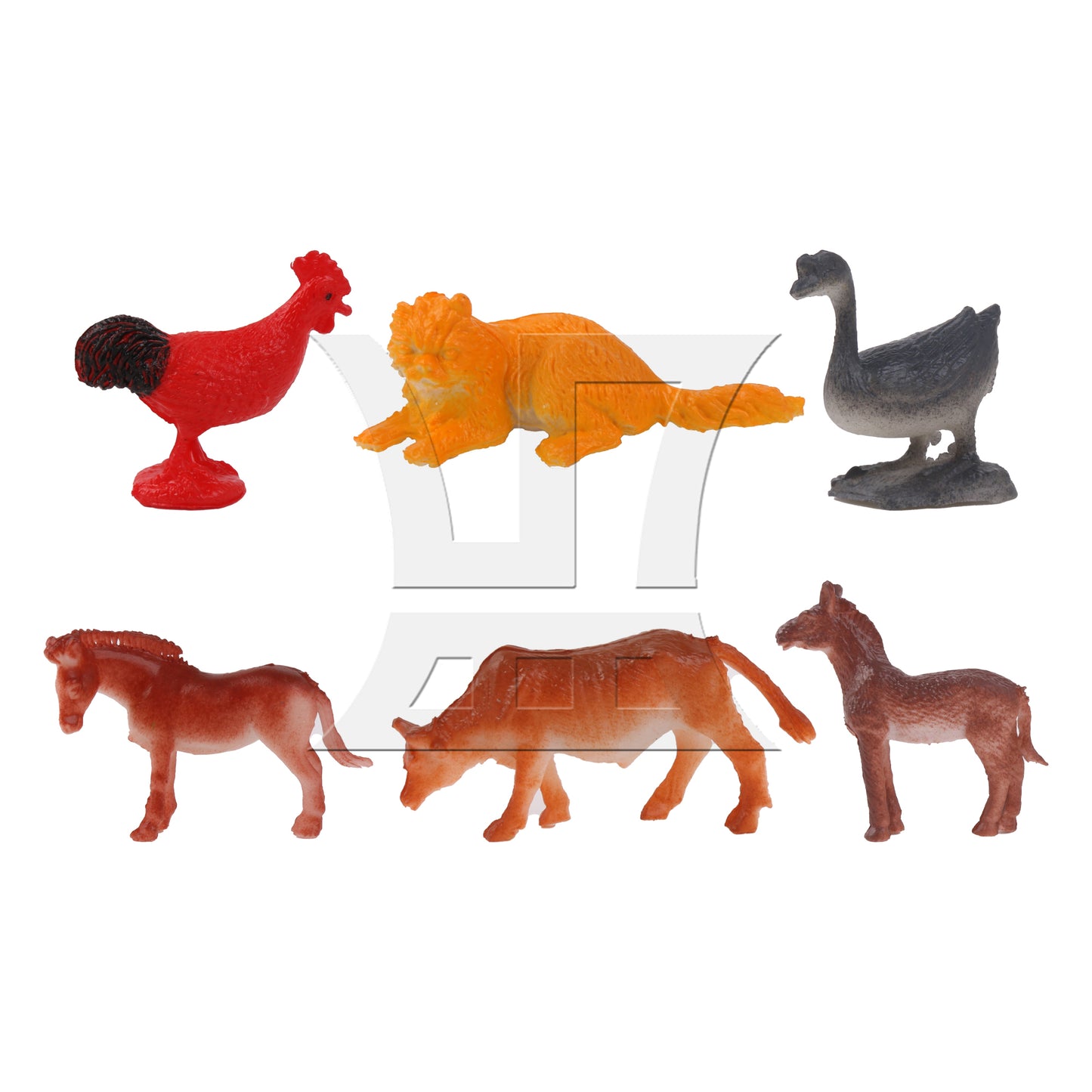 BQLZR 60 Pieces 1:50 Scale Farm Animal Figurines for Sand Table Architectural Model