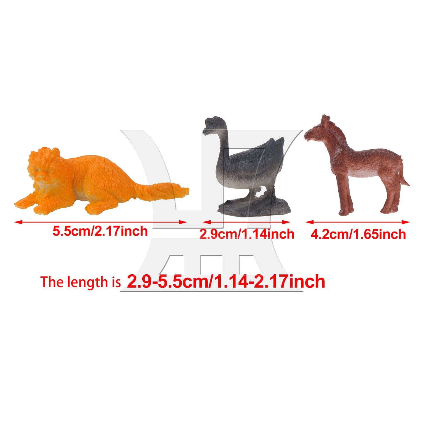 BQLZR 60 Pieces 1:50 Scale Farm Animal Figurines for Sand Table Architectural Model
