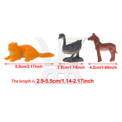 BQLZR 60 Pieces 1:50 Scale Farm Animal Figurines for Sand Table Architectural Model
