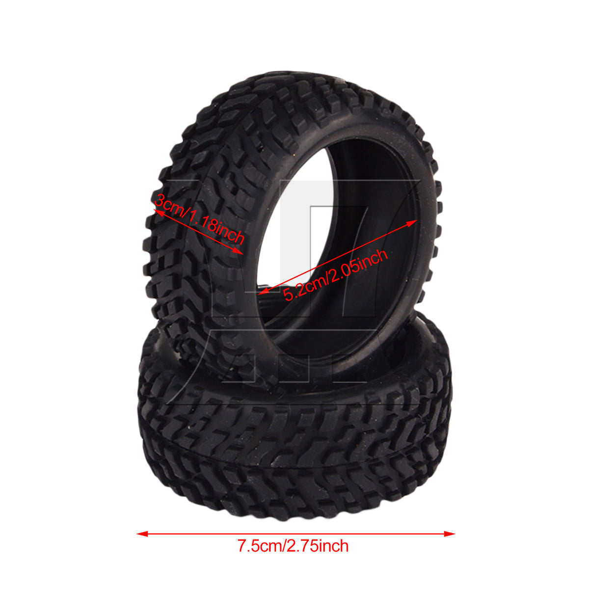 BQLZR 4PCS RC1:10 Flat Run Pulling Car Tire Pulling Tire Leather and 14 spoke Black Wheel Hub (20610)