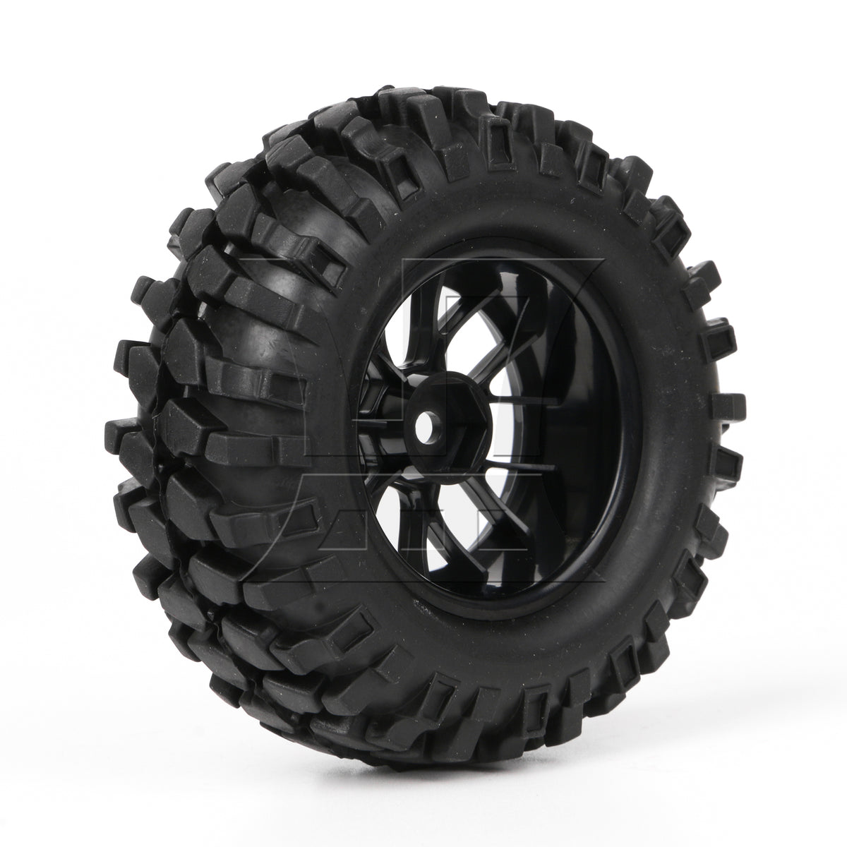 BQLZR 4PCS RC1:10 off-road vehicle with diamond tires and Y-shaped black wheels