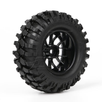 BQLZR 4PCS RC1:10 off-road vehicle with diamond tires and Y-shaped black wheels