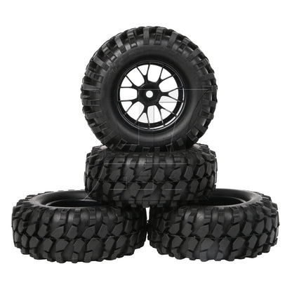 BQLZR 4PCS RC1:10 off-road vehicle with diamond tires and Y-shaped black wheels