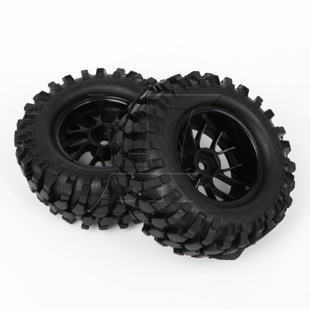 BQLZR 4PCS RC1:10 off-road vehicle with diamond tires and Y-shaped black wheels