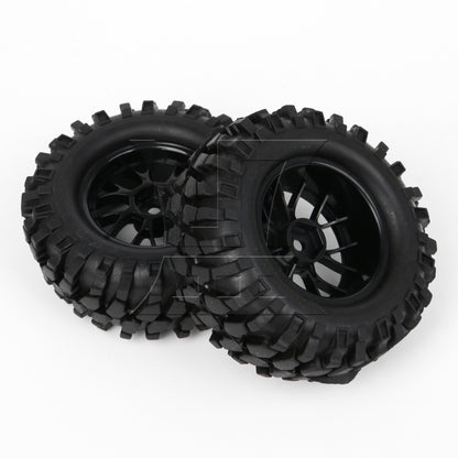 BQLZR 4PCS RC1:10 off-road vehicle with diamond tires and Y-shaped black wheels