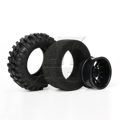 BQLZR 4PCS RC1:10 off-road vehicle with diamond tires and Y-shaped black wheels