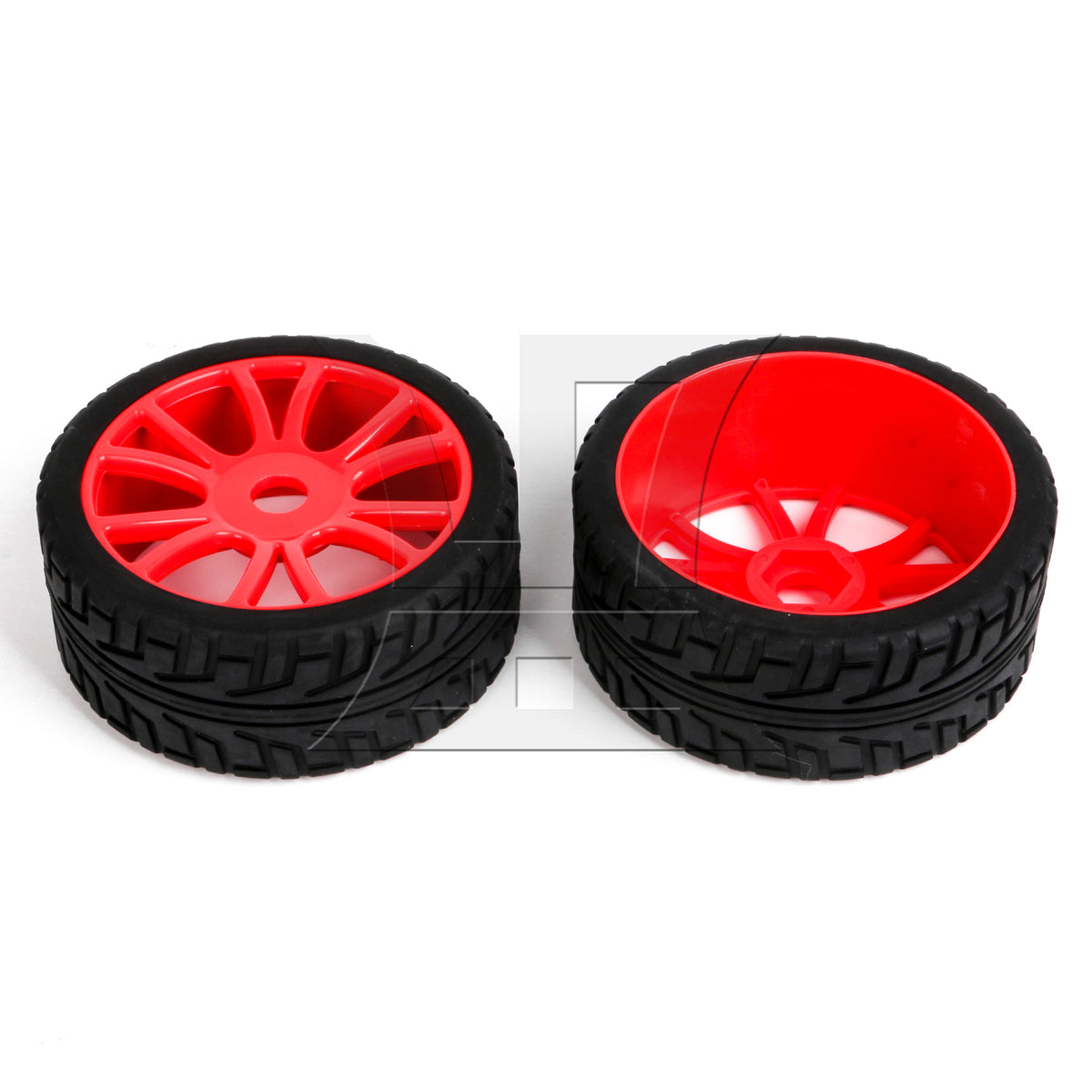 BQLZR 4PCS HSP RC1:8 off-road vehicle with scratch pattern tires and 12 claw wheels 180047 red