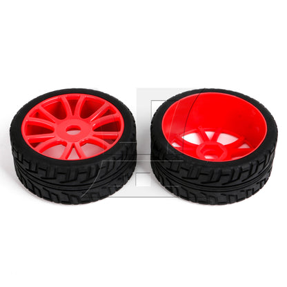 BQLZR 4PCS HSP RC1:8 off-road vehicle with scratch pattern tires and 12 claw wheels 180047 red