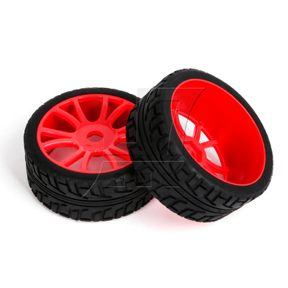 BQLZR 4PCS HSP RC1:8 off-road vehicle with scratch pattern tires and 12 claw wheels 180047 red