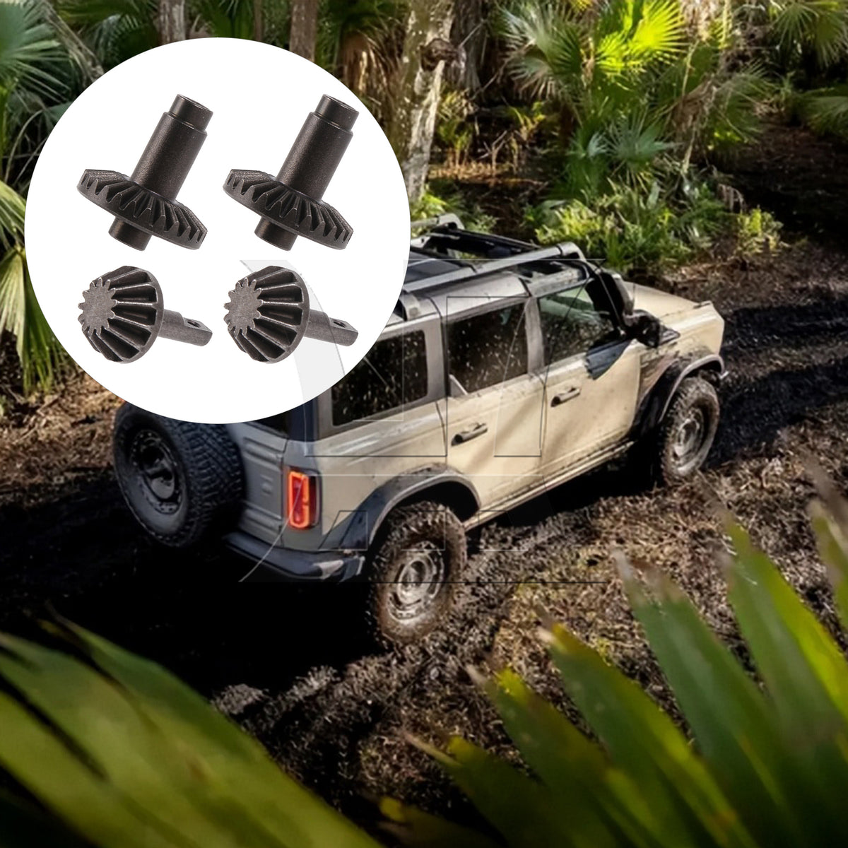 BQLZR 4PCS Front Rear Axles Gear RC1:18 Parts Replacement for Crawler Car 26T 13T