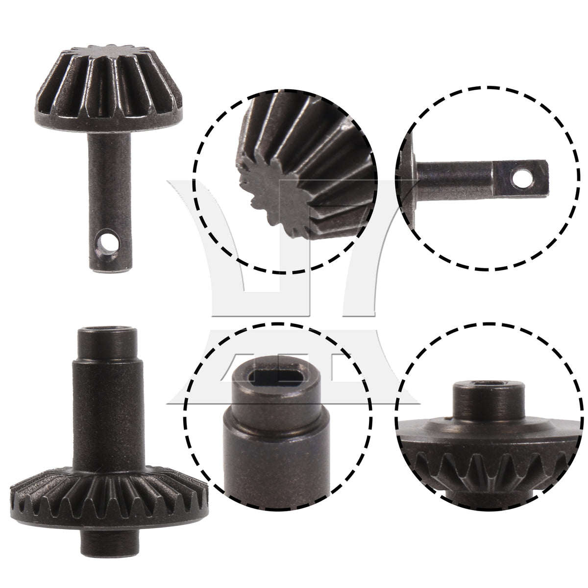 BQLZR 4PCS Front Rear Axles Gear RC1:18 Parts Replacement for Crawler Car 26T 13T