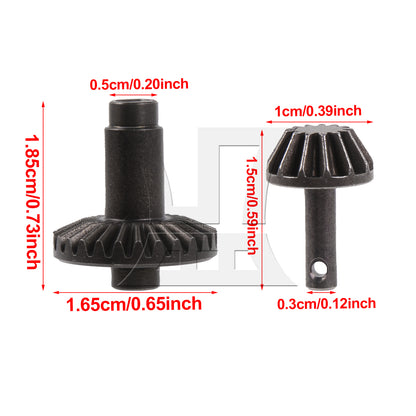 BQLZR 4PCS Front Rear Axles Gear RC1:18 Parts Replacement for Crawler Car 26T 13T