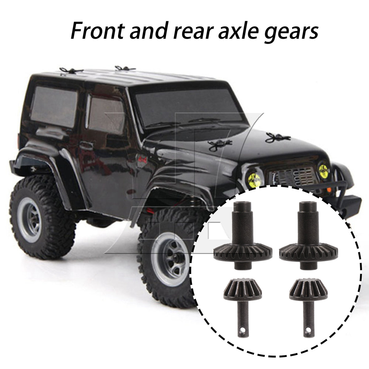 BQLZR 4PCS Front Rear Axles Gear RC1:18 Parts Replacement for Crawler Car 26T 13T