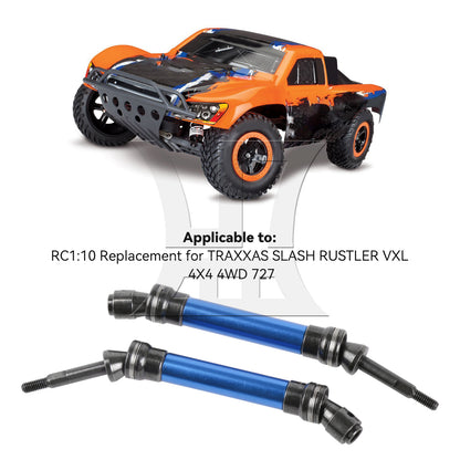 BQLZR 4 Pieces RC1:10 Front Rear Drive Shaft Replacement for TRAXXAS w/ Hex Adapters