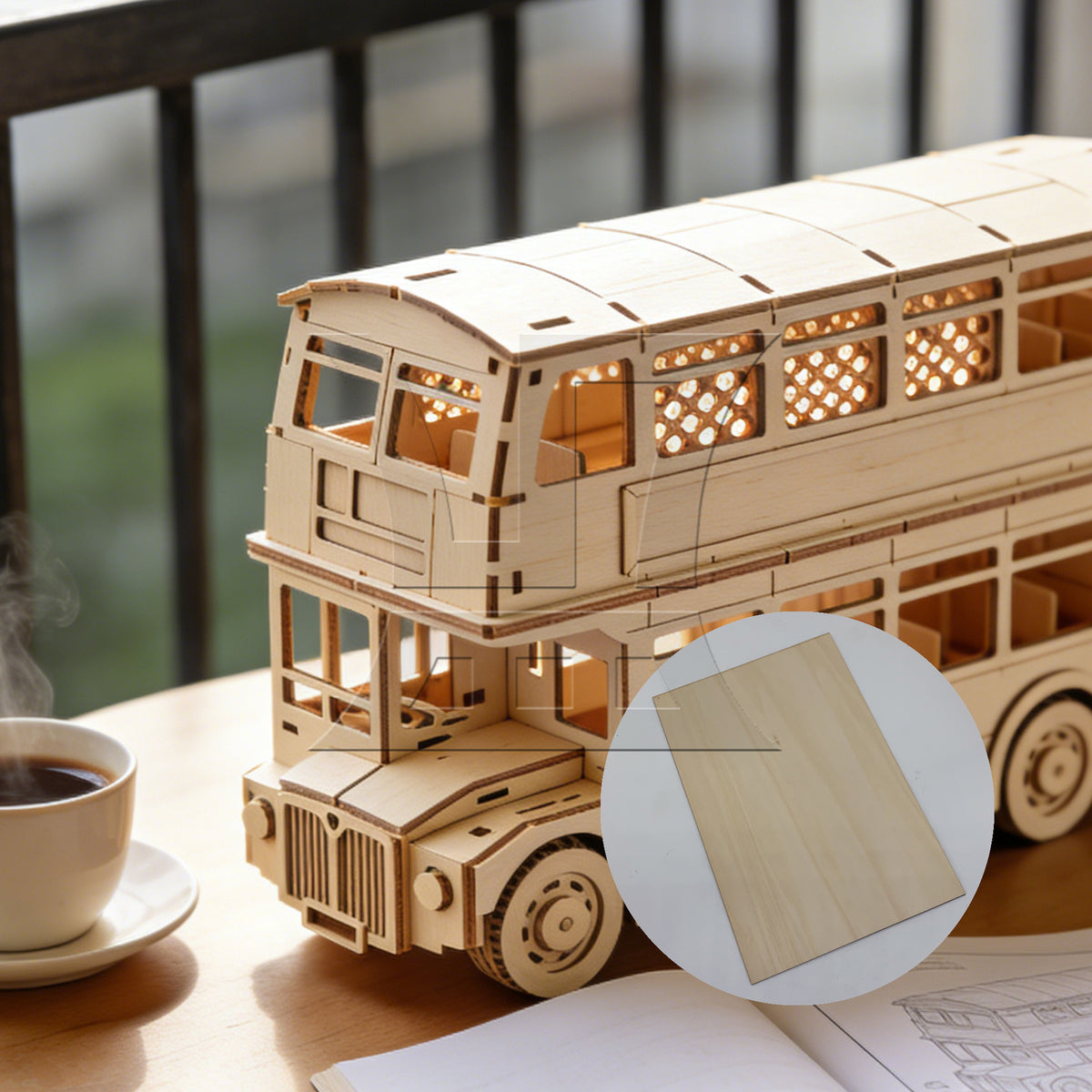 BQLZR 1pc 1.5mm Basswood Board Sheet 200x300x1.5mm for Home Decoration