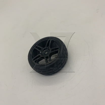 BQLZR 1pc RC1:10 On Road Car Tire and Black Wheel Rim for Model Car Repair Replacement Spare Parts