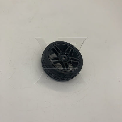 BQLZR 1pc RC1:10 On Road Car Tire and Black Wheel Rim for Model Car Repair Replacement Spare Parts