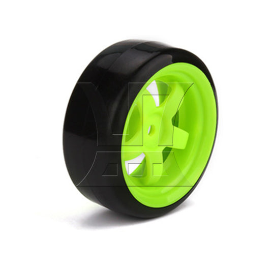 BQLZR 1pc RC1:10 Racing Car Drift Tire and 5-Spoke Wheel Rim 290143 Green for Model Car Racing