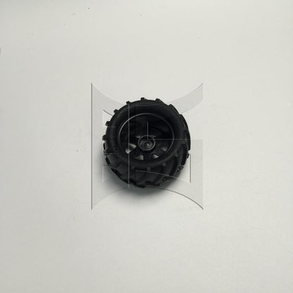 BQLZR 1pc Rc1:16 Tires and 6-Spoke Plastic Black Wheel Rim 20511 for Model Car Racing