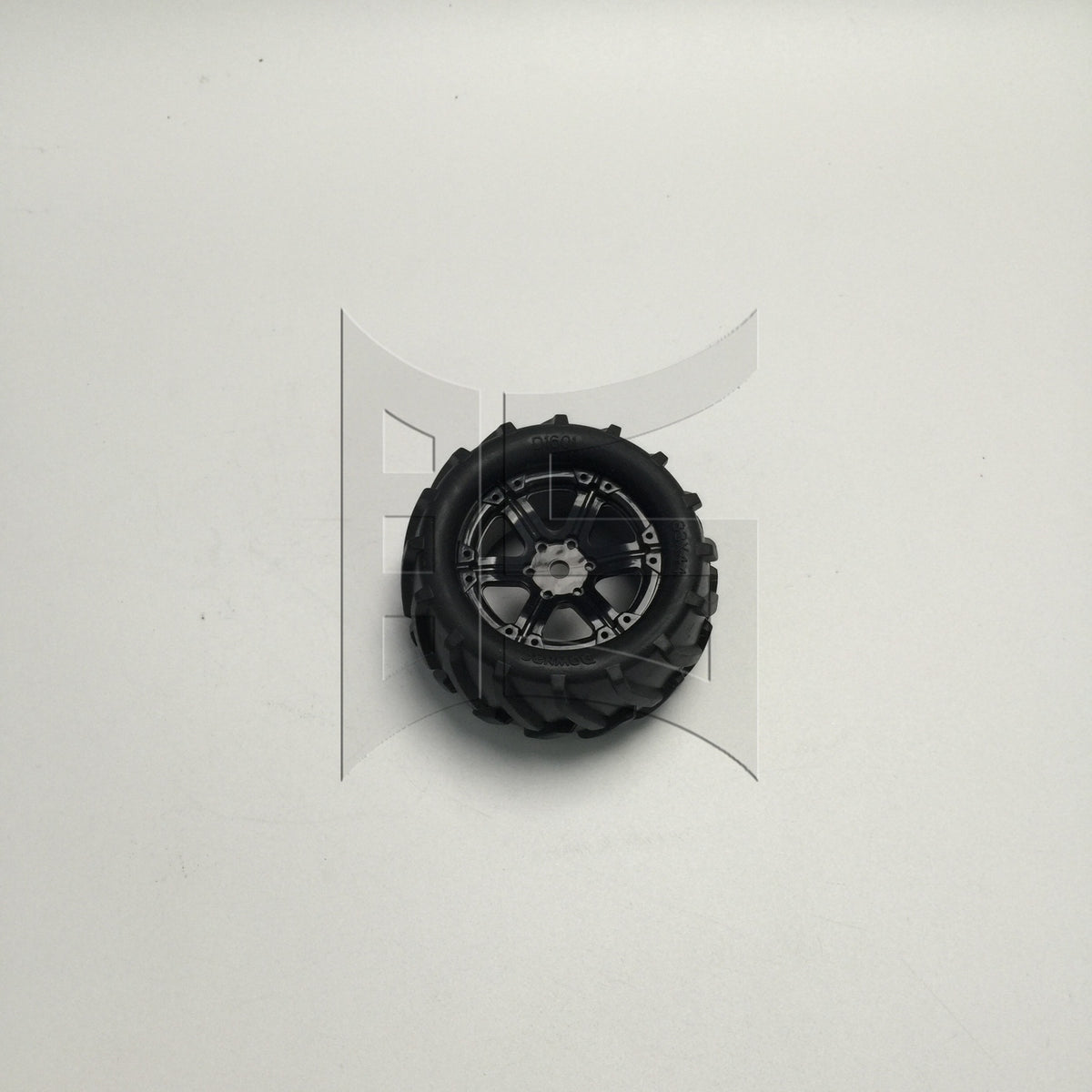BQLZR 1pc Rc1:16 Tires and 6-Spoke Plastic Black Wheel Rim 20511 for Model Car Racing
