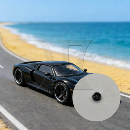 BQLZR 1pc Black Wheel Hub Tire RC 1:28 25x11mm K969-03BL for RC Model Car