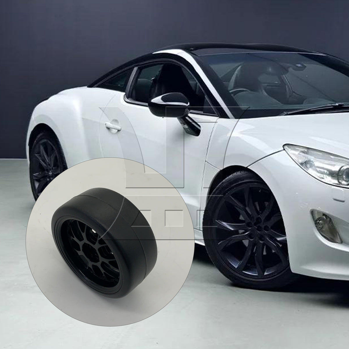 BQLZR 1pc Rc1:10 Racing Car Drift Tires and Y-Shaped Black Wheel Rim 290101 for Model Car Racing