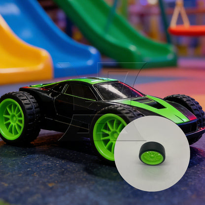 BQLZR 1pc RC1:10 Drift Tire and Green Wheel Rim for Model Car Repair Replacement Spare Parts