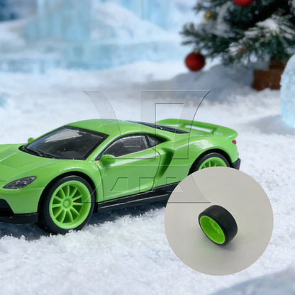 BQLZR 1pc RC1:10 Drift Tire and Green Wheel Rim for Model Car Repair Replacement Spare Parts