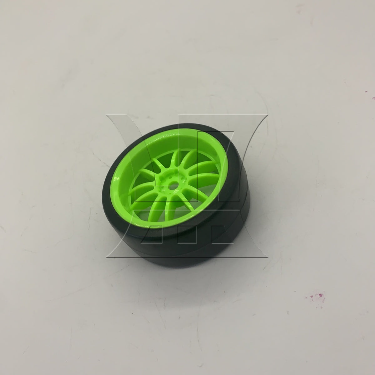 BQLZR 1pc RC1:10 Drift Tire and Green Wheel Rim for Model Car Repair Replacement Spare Parts