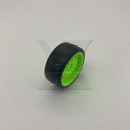 BQLZR 1pc RC1:10 Drift Tire and Green Wheel Rim for Model Car Repair Replacement Spare Parts