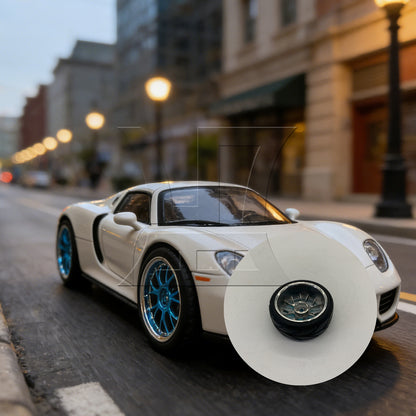 BQLZR 1pc RC1:10 Racing Tire Wheel Hub Y-shaped Plated Blue Wheel Model Accessories