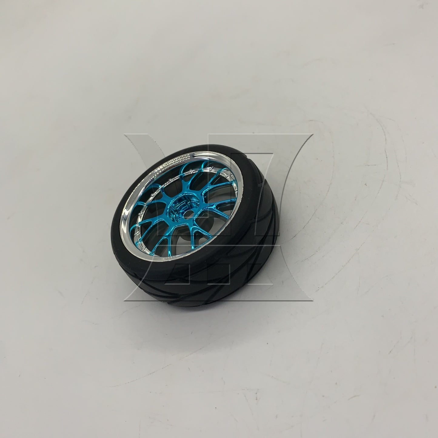 BQLZR 1pc RC1:10 Racing Tire Wheel Hub Y-shaped Plated Blue Wheel Model Accessories
