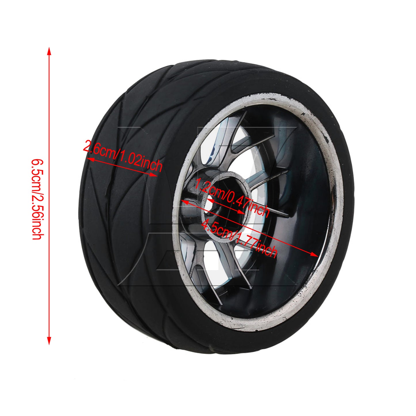 BQLZR 1pc RC1:10 Racing Tire Wheel Hub Y-shaped Plated Blue Wheel Model Accessories
