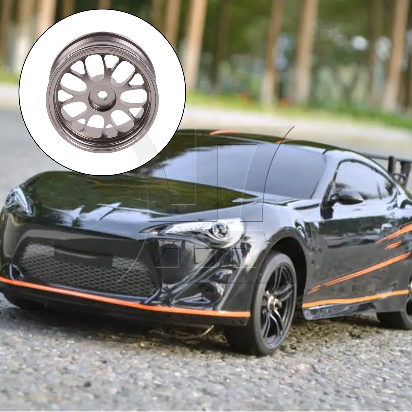 BQLZR RC 1:10 Titanium Al. Y-Shaped Wheel Rim for On-Road 0.47 Inch Inner Diameter