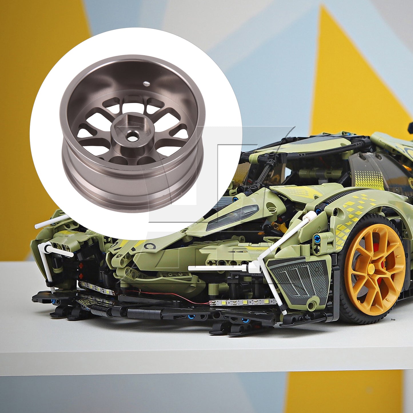 BQLZR RC 1:10 Titanium Al. Y-Shaped Wheel Rim for On-Road 0.47 Inch Inner Diameter