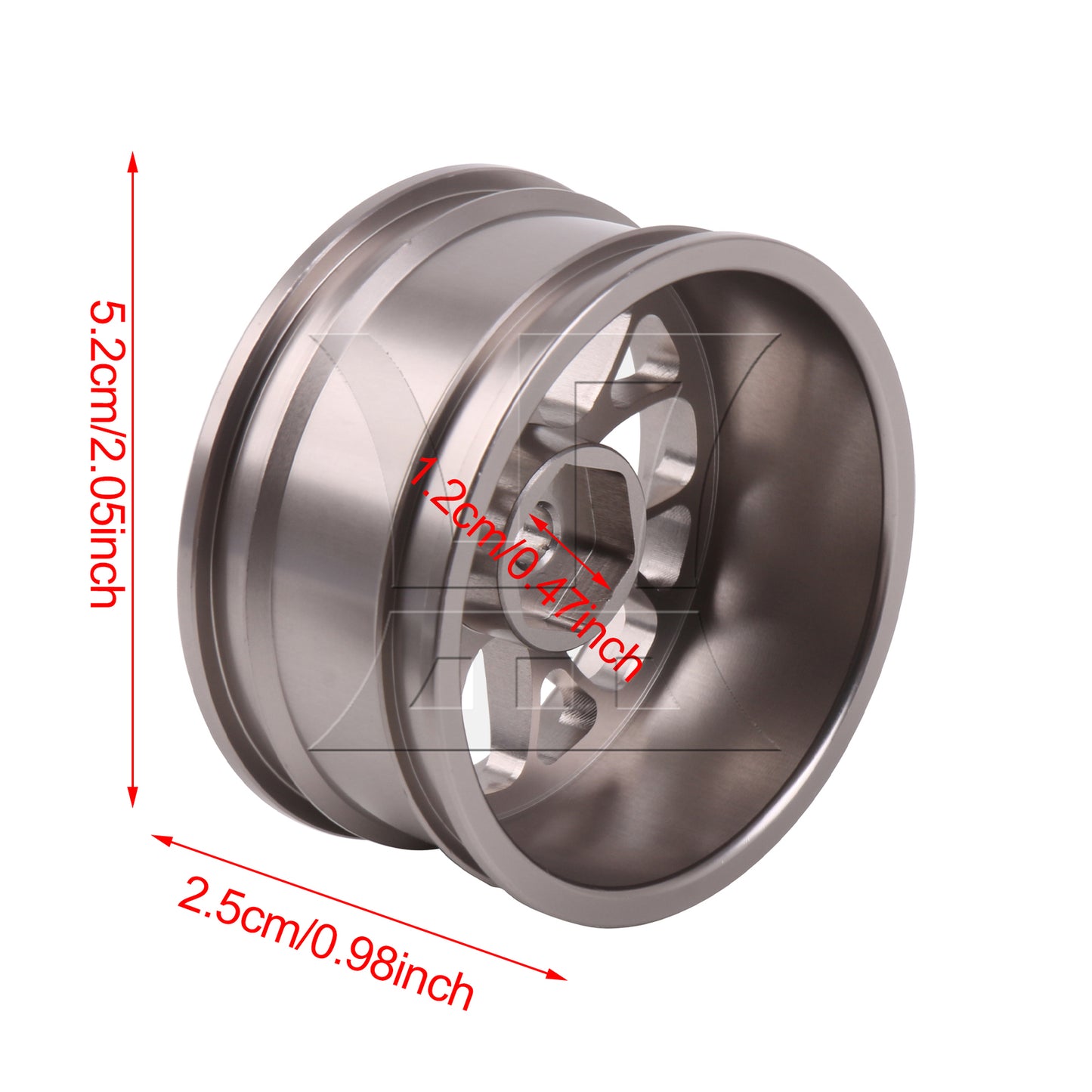 BQLZR RC 1:10 Titanium Al. Y-Shaped Wheel Rim for On-Road 0.47 Inch Inner Diameter