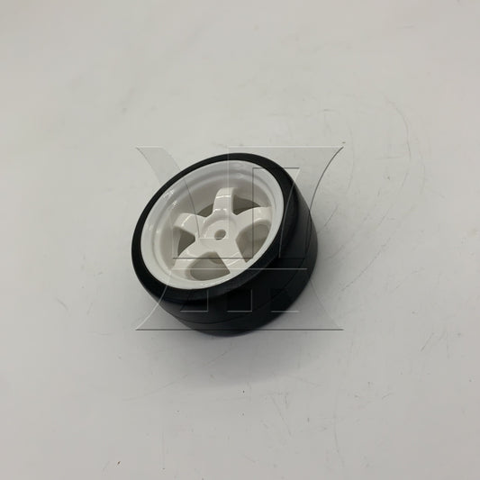 BQLZR 1pc RC1:10 On Road Car Drift Tire and 5-Spoke White Wheel for Model Car Repair Replacement Spare Parts