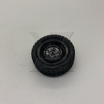 BQLZR 1pc RC1:10 On Road Car Tire and 4-Hole Plastic Wheel Rim 20662 Black for Model Car Racing