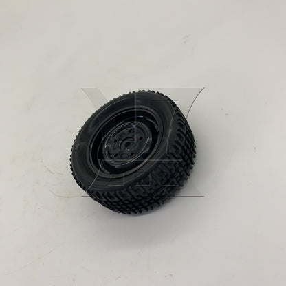 BQLZR 1pc RC1:10 On Road Car Tire and 4-Hole Plastic Wheel Rim 20662 Black for Model Car Racing