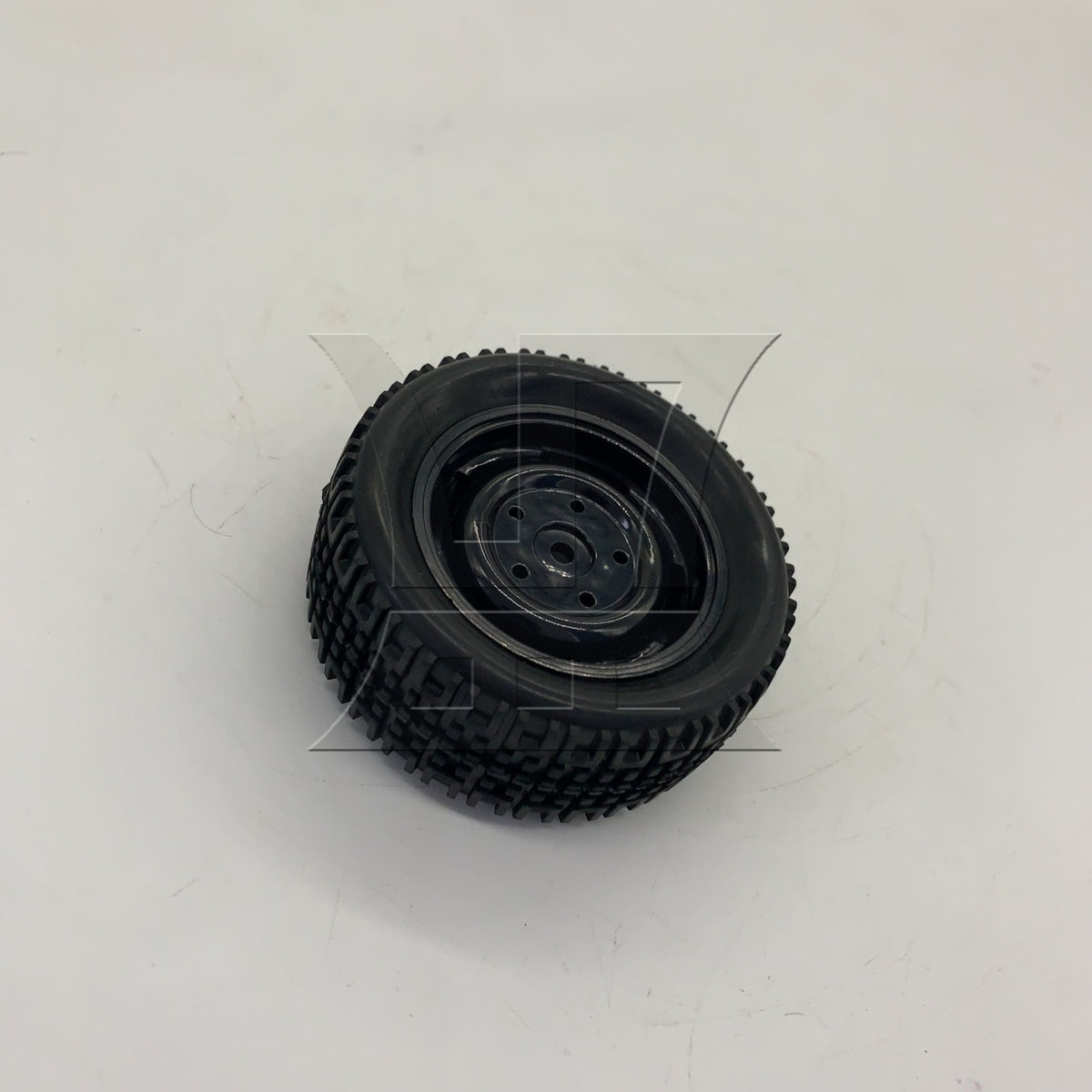 BQLZR 1pc RC1:10 On Road Car Tire and 4-Hole Plastic Wheel Rim 20662 Black for Model Car Racing