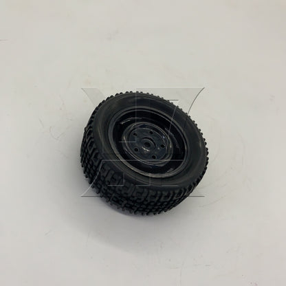 BQLZR 1pc RC1:10 On Road Car Tire and 4-Hole Plastic Wheel Rim 20662 Black for Model Car Racing