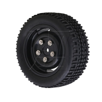 BQLZR 1pc RC1:10 On Road Car Tire and 4-Hole Plastic Wheel Rim 20662 Black for Model Car Racing