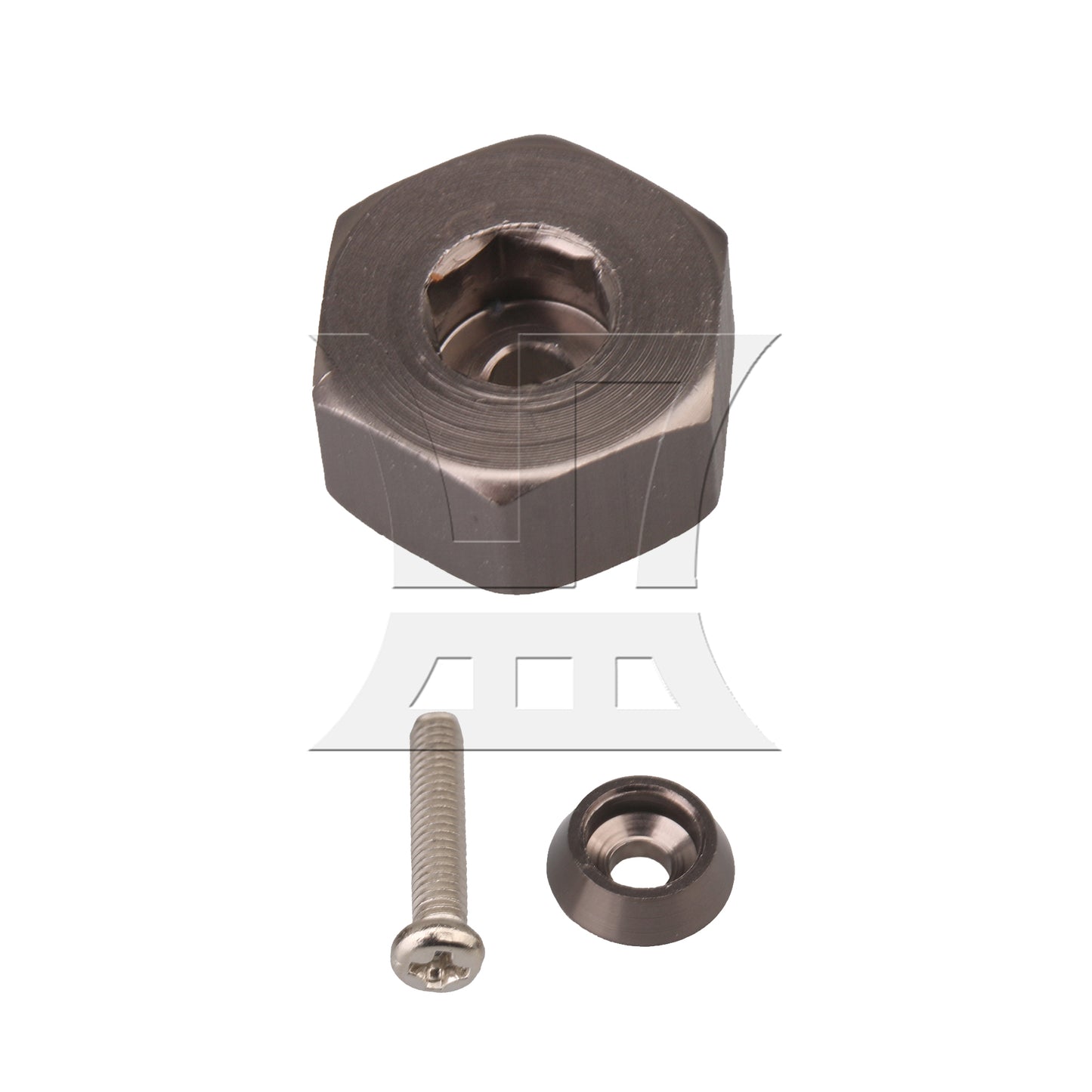 BQLZR 1pc RC1:16 Hex Wheel Hub 5mm To 12mm Titanium Model Car Upgrade Accessories