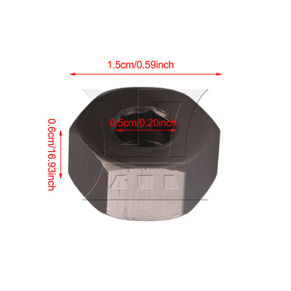 BQLZR 1pc RC1:16 Hex Wheel Hub 5mm To 12mm Titanium Model Car Upgrade Accessories