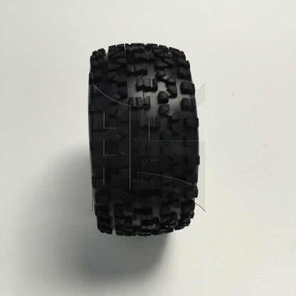 BQLZR 2pcs RC1:10 Off-road Vehicle Rear Wheel with Black Dotted Tread and White Wheel Wheel Model Acceossories