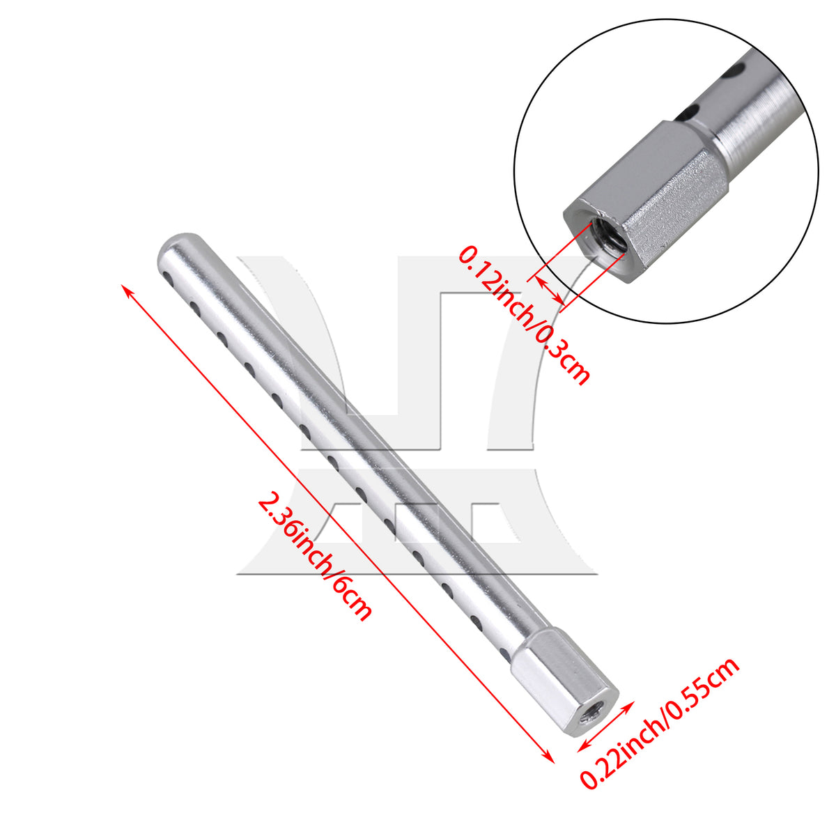 BQLZR 1pc RC1:10 Car Shell Column 102037S Silver Aluminum Alloy Remote Control Car