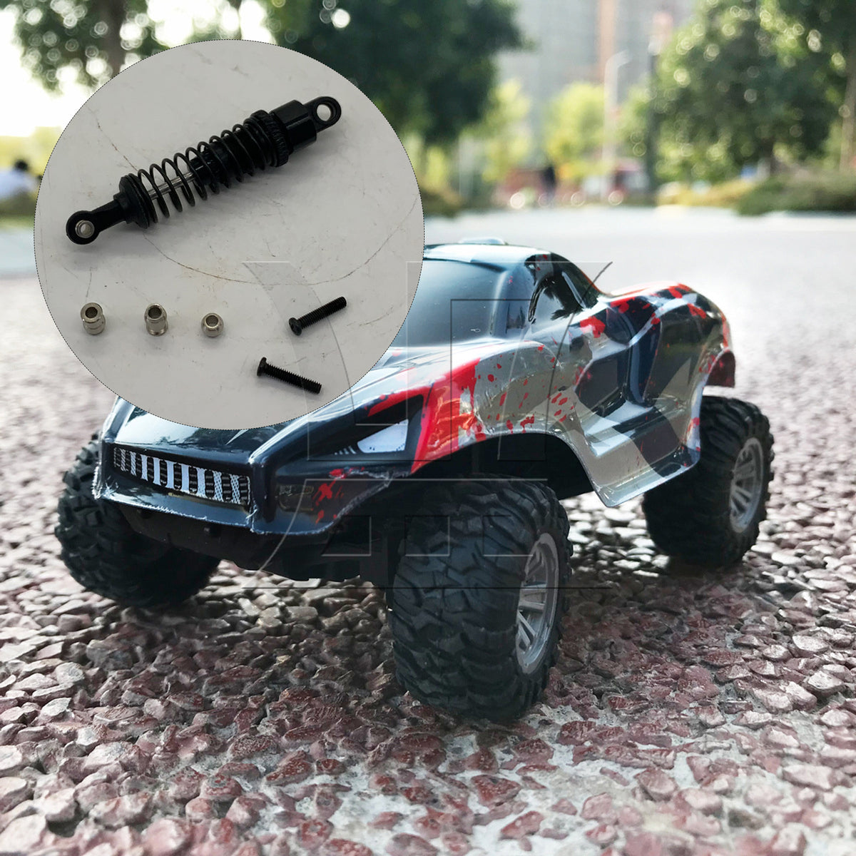 BQLZR 1pc RC1:16 Shock Absorber A285004Bl Black for Model Car Racing
