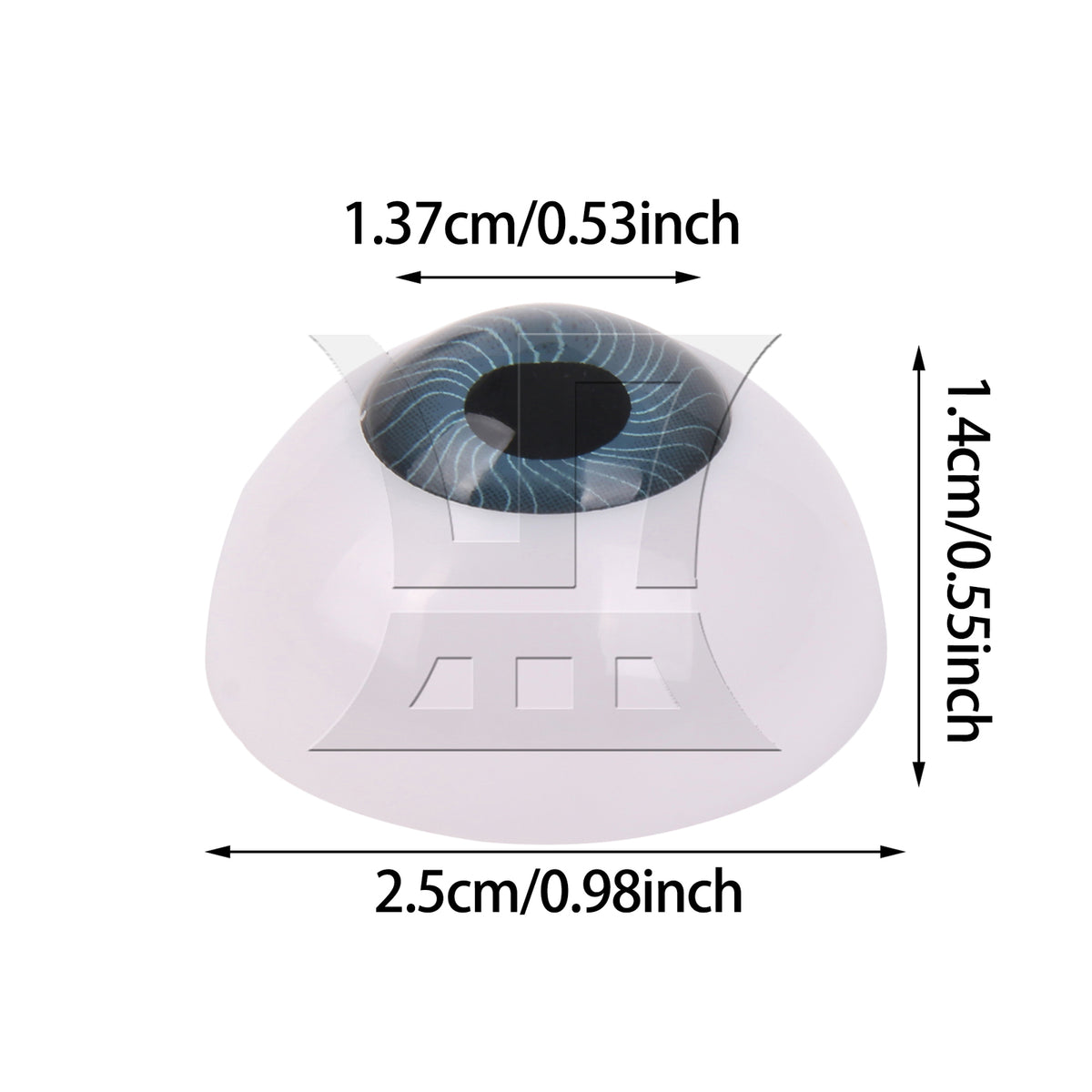 BQLZR 2pcs Half Covered Eyeball 26mm Grey for Human Model