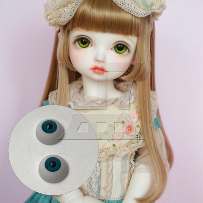 BQLZR 2pcs Half Covered Eyeball 26mm Blue for Plastic Dolls