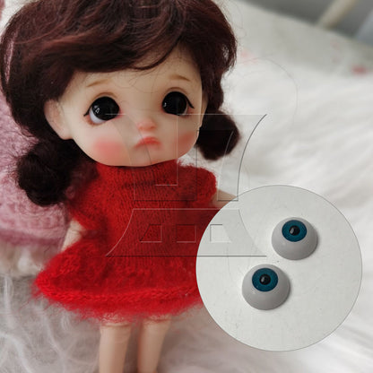 BQLZR 2pcs Half Covered Eyeball 26mm Blue for Plastic Dolls